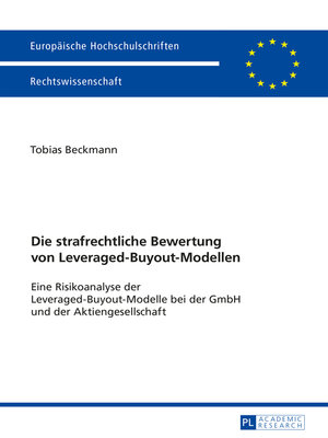 cover image of Die strafrechtliche Bewertung von Leveraged-Buyout-Modellen